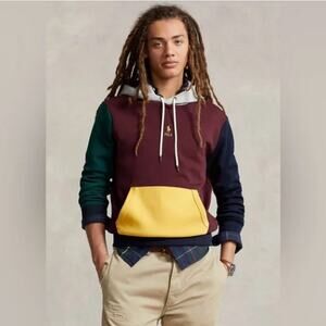 POLO RALPH LAUREN Color-Blocked Double Knit Hoodie Sz 4XB $298 {218}